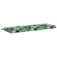 vidaXL Bänk kudde SOEST 100% Polyester Bladmönster 100 x 40 x 5 cm