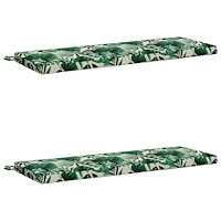 vidaXL 2-delade Bänk Kuddar SOEST 2 st 100% Polyester Bladmönster