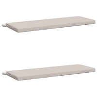 vidaXL 2-delade Bänk Kuddar SOEST 2 st 100% Polyester Vit