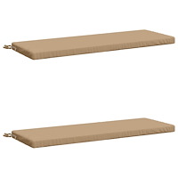 vidaXL 2-delade Bänk Kuddar SOEST 2 st 100% Polyester Sand