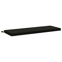 vidaXL Bänk kudde SOEST 100% Polyester Svart 110 x 40 x 5 cm