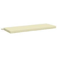 vidaXL Bänk kudde SOEST 100% Polyester Gräddvit 110 x 40 x 5 cm