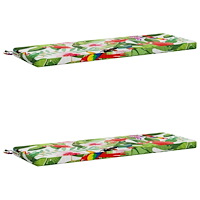 vidaXL 2-delade Bänk Kuddar SOEST 2 st 100% Polyester Flerfärgsdesign
