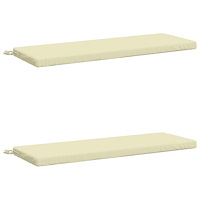 vidaXL 2-delade Bänk Kuddar SOEST 2 st 100% Polyester Gräddvit