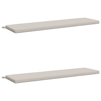 vidaXL 2-delade Bänk Kuddar SOEST 2 st 100% Polyester Vit