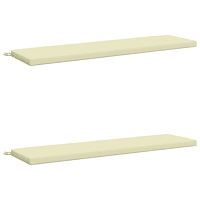 vidaXL 2-delade Bänk Kuddar SOEST 2 st 100% Polyester Gräddvit