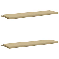 vidaXL 2-delade Bänk Kuddar SOEST 2 st 100% Polyester Beige