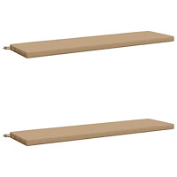 vidaXL 2-delade Bänk Kuddar SOEST 2 st 100% Polyester Sand