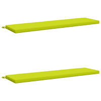 vidaXL 2-delade Bänk Kuddar SOEST 2 st 100% Polyester Klart grön.