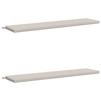 vidaXL 2-delade Bänk Kuddar SOEST 2 st 100% Polyester Vit