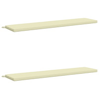 vidaXL 2-delade Bänk Kuddar SOEST 2 st 100% Polyester Gräddvit