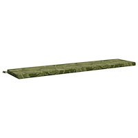 vidaXL Bänk kudde SOEST 100% Polyester Bladdesign 200 x 40 x 5 cm