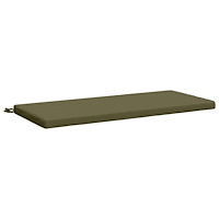 vidaXL Bänk kudde SOEST 100% Polyester Olivgrön 110 x 50 x 5 cm
