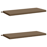 vidaXL 2-delade Bänk Kuddar SOEST 2 st 100% Polyester Taupe