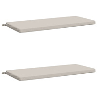vidaXL 2-delade Bänk Kuddar SOEST 2 st 100% Polyester Vit