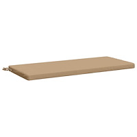 vidaXL Bänk kudde SOEST 100% Polyester Sand 110 x 50 x 5 cm