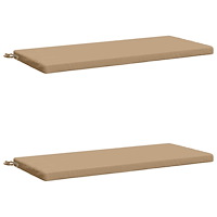 vidaXL 2-delade Bänk Kuddar SOEST 2 st 100% Polyester Sand