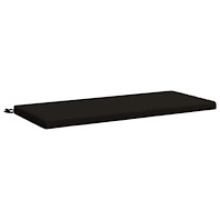 vidaXL Bänk kudde SOEST 100% Polyester Svart 110 x 50 x 5 cm