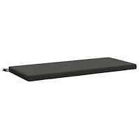 vidaXL Bänk kudde SOEST 100% Polyester Antracit 110 x 50 x 5 cm