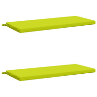 vidaXL 2-delade Bänk Kuddar SOEST 2 st 100% Polyester Klart grön.