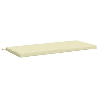 vidaXL Bänk kudde SOEST 100% Polyester Gräddvit 110 x 50 x 5 cm
