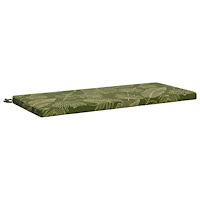 vidaXL Bänk kudde SOEST 100% Polyester Bladdesign 110 x 50 x 5 cm