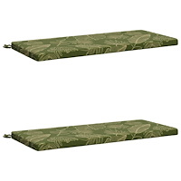 vidaXL 2-delade Bänk Kuddar SOEST 2 st 100% Polyester Bladdesign