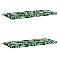 vidaXL 2-delade Bänk Kuddar SOEST 2 st 100% Polyester Bladmönster