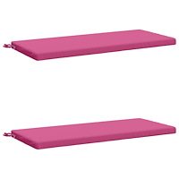 vidaXL 2-delade Bänk Kuddar SOEST 2 st 100% Polyester Rosa