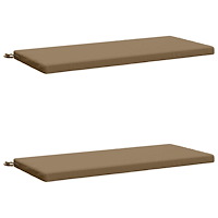 vidaXL 2-delade Bänk Kuddar SOEST 2 st 100% Polyester Taupe