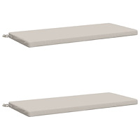 vidaXL 2-delade Bänk Kuddar SOEST 2 st 100% Polyester Vit