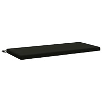 vidaXL Bänk kudde SOEST 100% Polyester Svart 120 x 50 x 5 cm