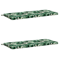 vidaXL 2-delade Bänk Kuddar SOEST 2 st 100% Polyester Bladmönster