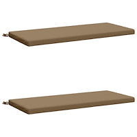 vidaXL 2-delade Bänk Kuddar SOEST 2 st 100% Polyester Taupe
