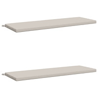 vidaXL 2-delade Bänk Kuddar SOEST 2 st 100% Polyester Vit