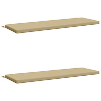 vidaXL 2-delade Bänk Kuddar SOEST 2 st 100% Polyester Beige