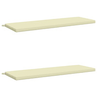 vidaXL 2-delade Bänk Kuddar SOEST 2 st 100% Polyester Gräddvit