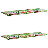 vidaXL 2-delade Bänk Kuddar SOEST 2 st 100% Polyester Flerfärgsdesign