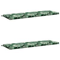 vidaXL 2-delade Bänk Kuddar SOEST 2 st 100% Polyester Bladmönster