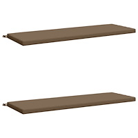 vidaXL 2-delade Bänk Kuddar SOEST 2 st 100% Polyester Taupe