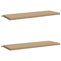 vidaXL 2-delade Bänk Kuddar SOEST 2 st 100% Polyester Sand