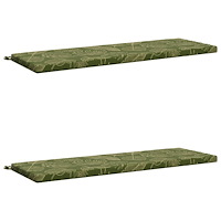 vidaXL 2-delade Bänk Kuddar SOEST 2 st 100% Polyester Bladdesign