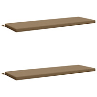 vidaXL 2-delade Bänk Kuddar SOEST 2 st 100% Polyester Taupe