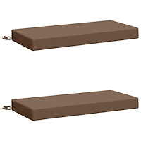 vidaXL 2-delade Bänk Kuddar SOEST 2 st 100% Polyester Taupe