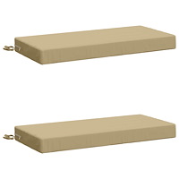 vidaXL 2-delade Bänk Kuddar SOEST 2 st 100% Polyester Beige