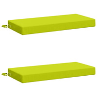 vidaXL 2-delade Bänk Kuddar SOEST 2 st 100% Polyester Klart grön.
