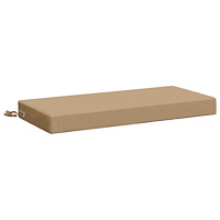 vidaXL Bänk kudde SOEST 100% Polyester Sand 80 x 40 x 8 cm