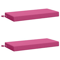 vidaXL 2-delade Bänk Kuddar SOEST 2 st 100% Polyester Rosa