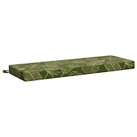 vidaXL Bänk kudde SOEST 100% Polyester Bladdesign 100 x 40 x 8 cm