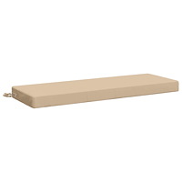 vidaXL Bänk kudde SOEST 100% Polyester Gräddvit 110 x 40 x 8 cm